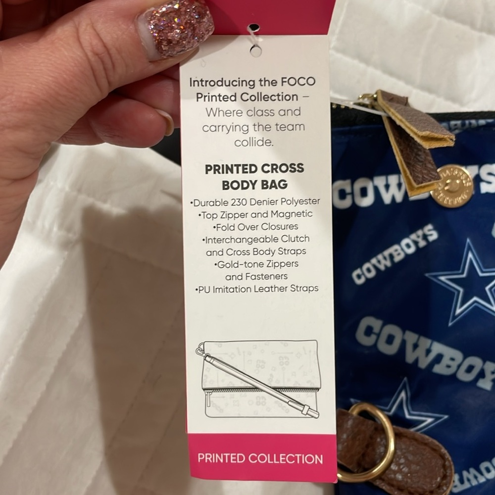 FOCO Dallas Cowboy Printed Cross Body Bag ⭐️ - Picture 2 of 9